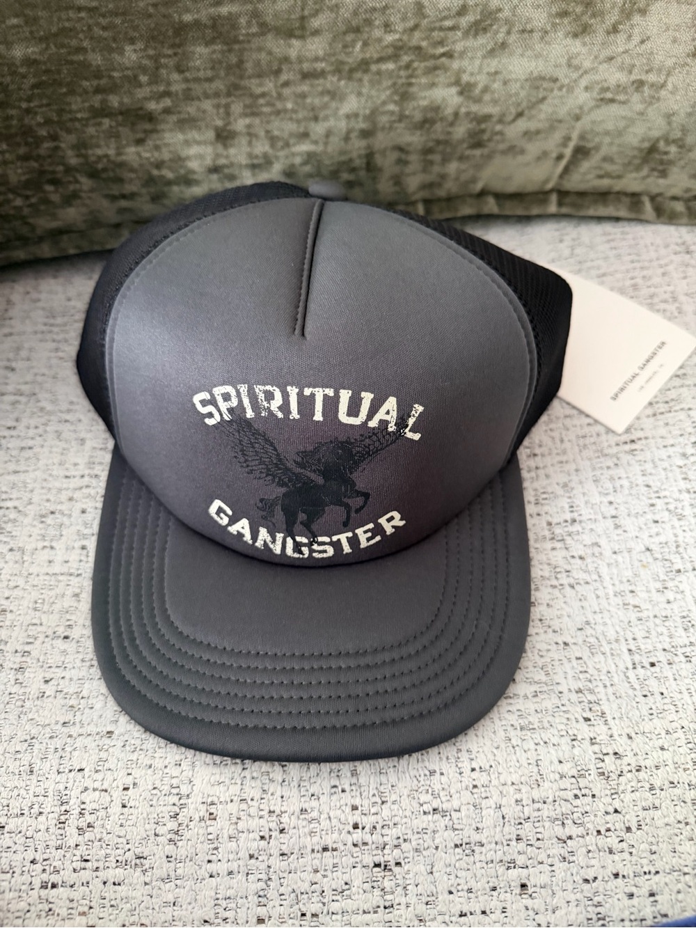 Spiritual Gangster Gray Logo Trucker Cap new with tags